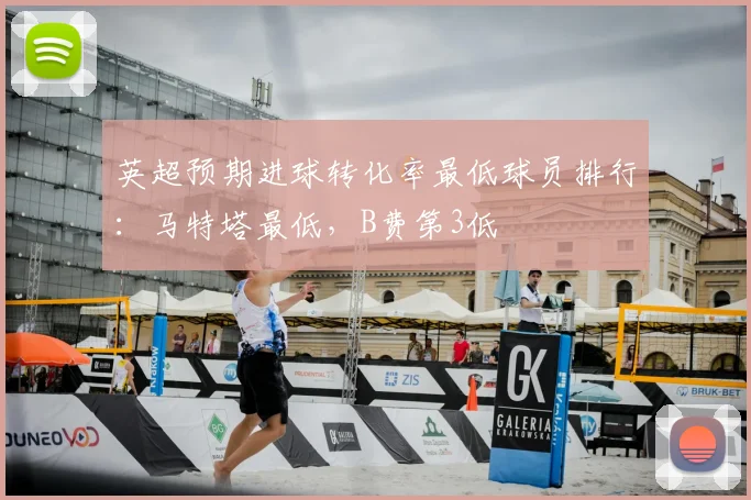 英超预期进球转化率最低球员排行：马特塔最低，B费第3低