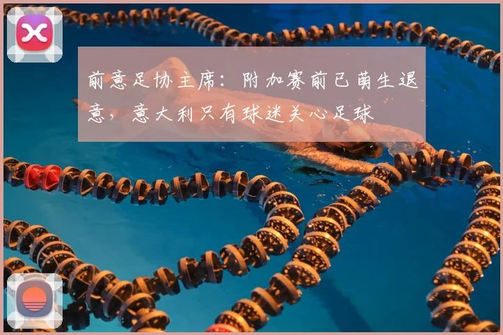 前意足协主席：附加赛前已萌生退意，意大利只有球迷关心足球
